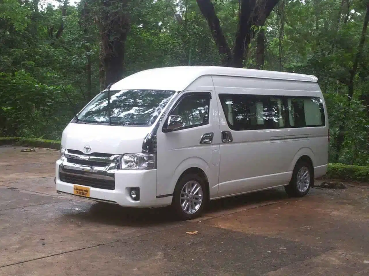 Spacious tempo traveller for outstation and group tours.