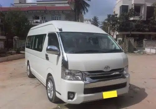 Spacious tempo traveller for outstation and group tours.